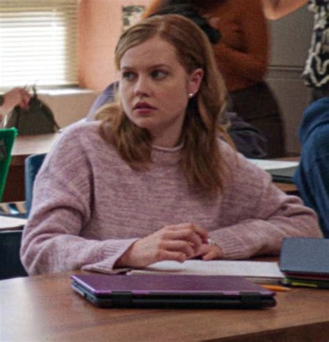 Dusty Rose Knit Sweater Worn By Angourie Rice As Cady Heron In Mean