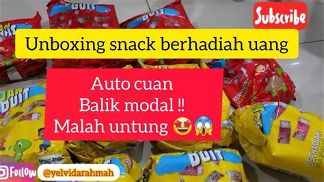 Unboxing Snack Berhadiah Uang Snack Virall Auto Cuan Balik Modal