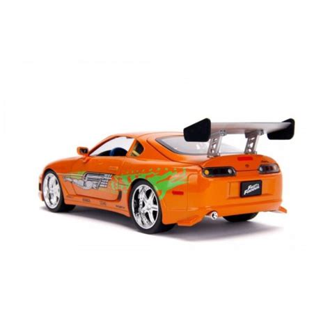 Brians Toyota Supra Con Luz Y Figura Rapido Y Furioso 1 18 Miniaturas