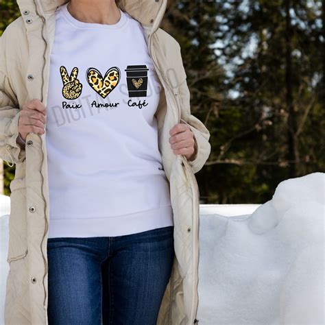 Design Café | Dessin Cafe | Paix Amour Café | Tshirt Café| Design
