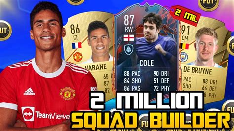 BEST 2 MILLION COIN SQUAD BUILDER ON FIFA 22 INSANE 2 MILLION COIN OP