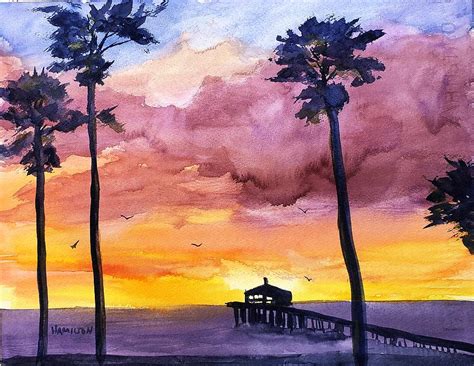 Florida Sunset Painting by Larry Hamilton - Fine Art America