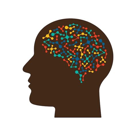 Premium Vector Schematic Representation Of A Human Head With A Brain