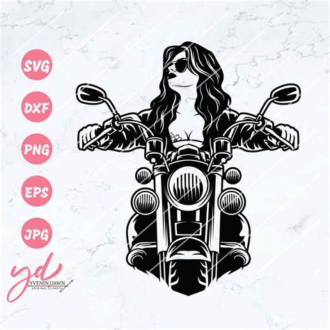 Girl Biker Svg Girl Rider Svg Biker Svg Biker Clipart Etsy Canada