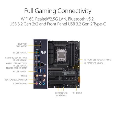 Placa Mae Asus Tuf Gaming X670e Plus Wifi Chipset X670 Amd Am5 Atx