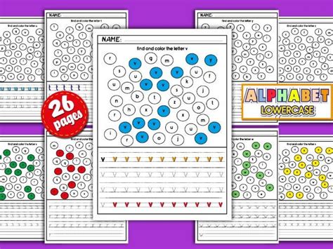 Lowercase Letter Recognition Worksheets A Z Alphabet Handwriting