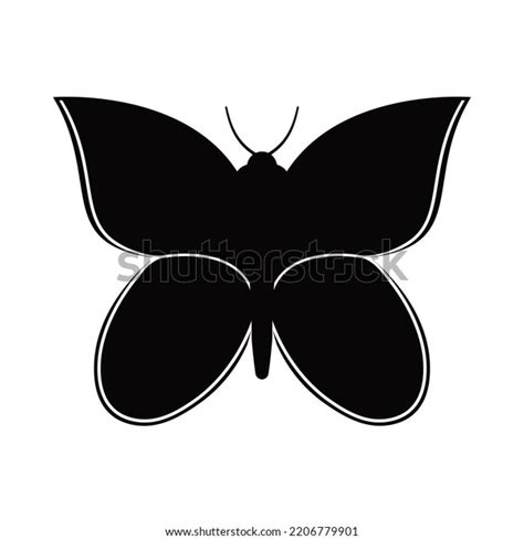 Butterfly Vector Icon Black Butterfly Stock Vector Royalty Free