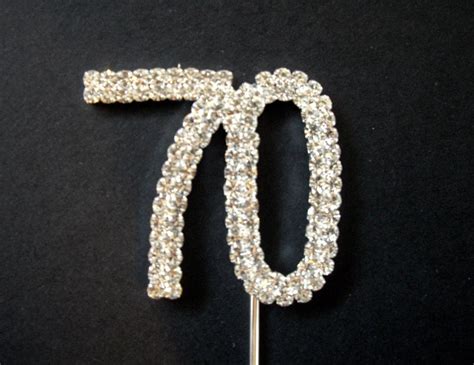 Diamante Number 70 Cake Topper – Bake It Easy