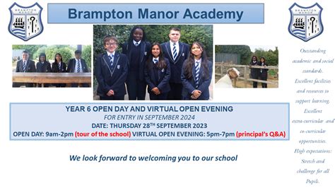 Brampton Manor Academy Open Event 2023
