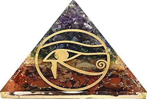 7 Chakra Crystal Orgone Pyramid Organite Pyramid Eye Of Horus