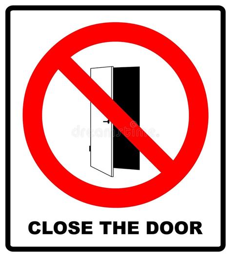 Close the Door Sign. Keep this Door Closed Icon. Vector Illustration ...