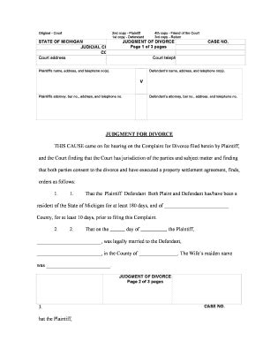 Michigan Divorce Forms PDF Complete With Ease AirSlate SignNow