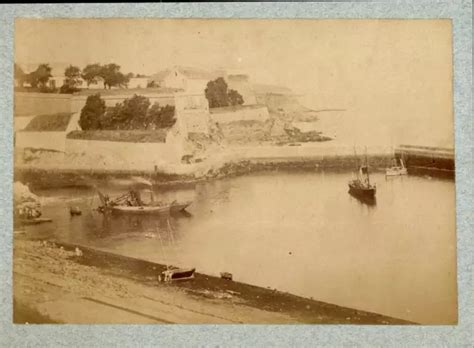 ILE DE BELLE Île en Mer Le Palais Avant port et la citadelle Vintage