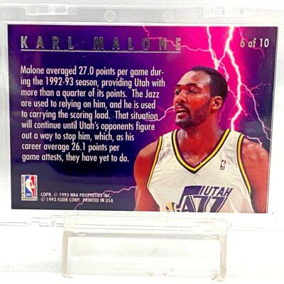 Vintage 1993 94 Fleer Ultra Scoring Kings Karl Malone Insert Card 6 Of