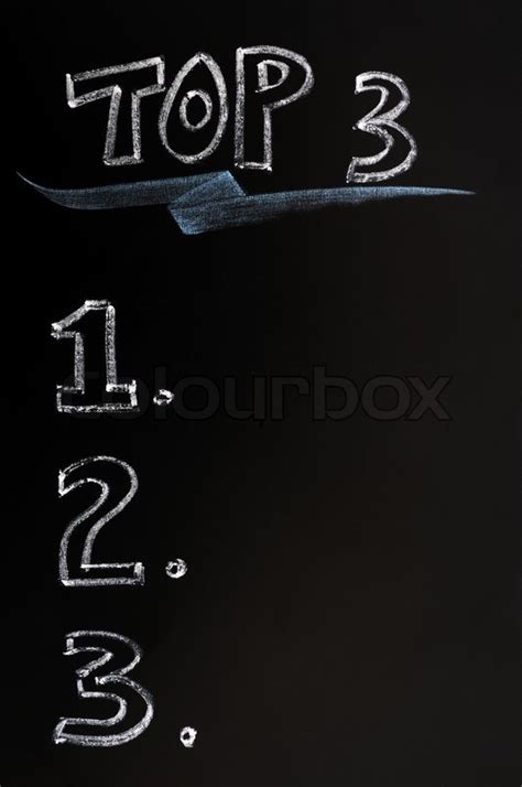 top  list  copy space written stock image colourbox