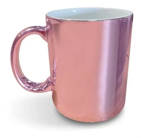 Taza Rosa Met Lica Z Para Sublimaci N Pz Mercadolibre