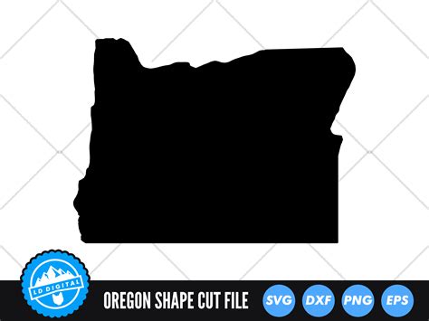 Oregon SVG Oregon Outline USA States Cut File By LD Digital