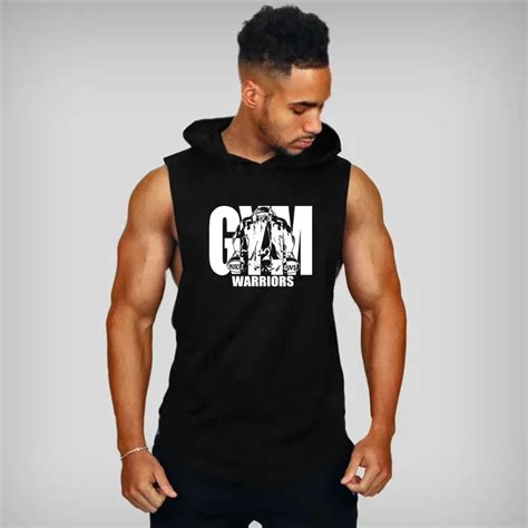 Muscleguys Spor Giyim Erkek V Cut Geli Tirme Kap Onlu Tank Top Pamuk