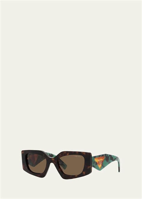 Prada Rectangle Acetate Sunglasses Bergdorf Goodman