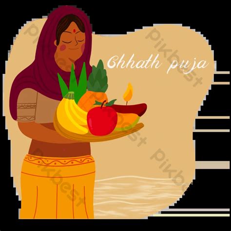 Drawing Cartoon Indian Japanese Fruit Chhath Puja Illustrator Psd Png