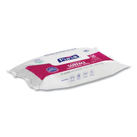 Purell Foodservice Surface Sanitizing Wipes 1 Plyfragrance Free72 Wipes Per Pouch 12 Pouches