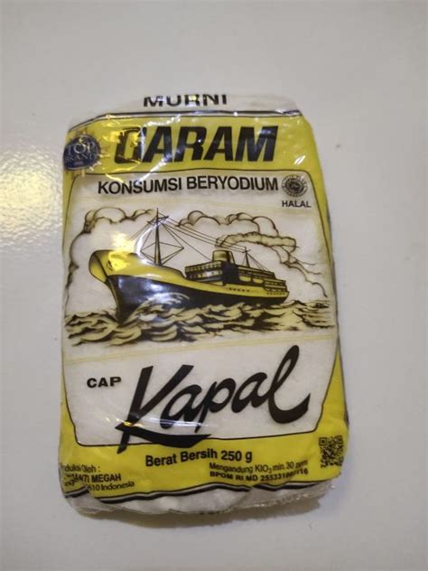 Garam Meja Cap Kapal Garam Murni Garam Konsumsi Beryodium 250gr