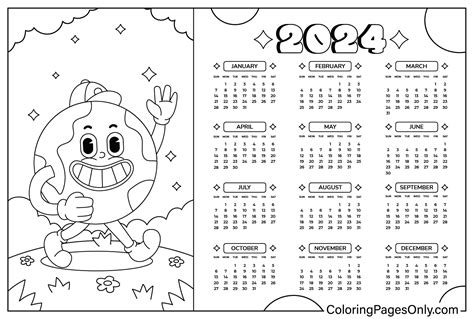 Pages Colorier Du Calendrier Coloringpagesonly