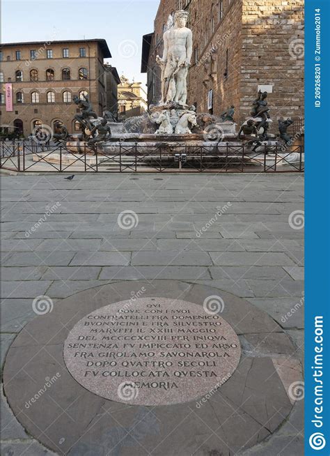 La Placa Conmemorativa En Recuerdo De Girolamo Savonarola Itrsquo Se