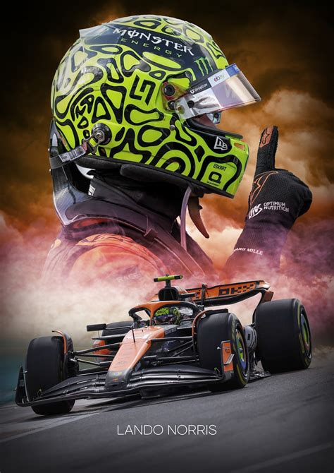 Lando Norris F1 2024 Miami A4 Or A3 Poster Etsy