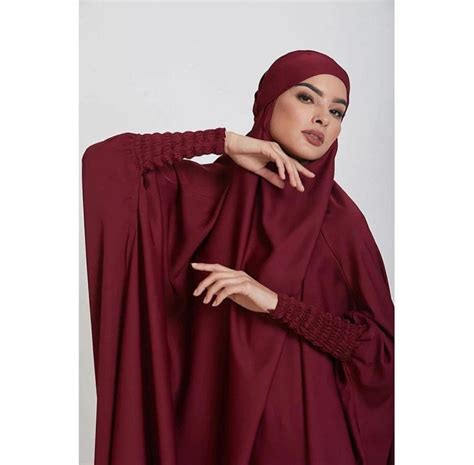 Plain Women Soft Nida Maroon Jilbab Abaya Burqa Size Free Size At Rs