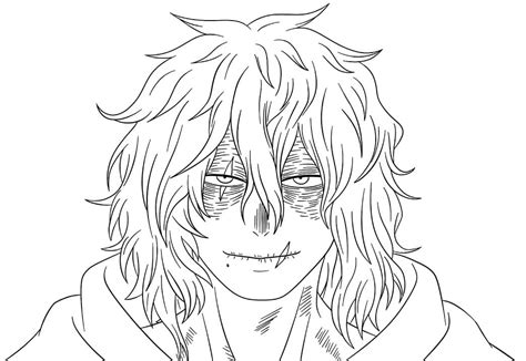 Shigaraki Tomura From My Hero Academia Coloring Page Free Printable