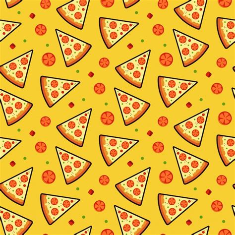 Premium Vector Pizza Seamless Pattern Texture Print Surface