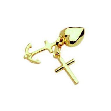 Gl Cks Charm Glaube Liebe Hoffnung Anh Nger Echt Karat Gold Art