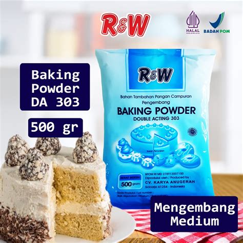 Jual Baking Powder Double Acting DA 303 Pengembang Kue Rajawali R W RW