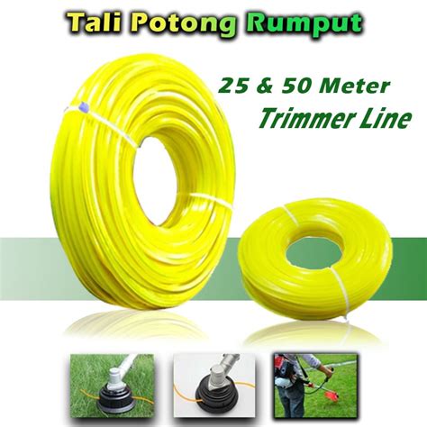 Jual Nylon Cutter Trimmer Line 25 Meter 50 Meter Tali Senar Mesin