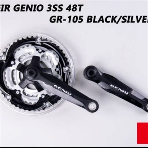 Jual Crank Mtb Genio T Susun Hitam Crank Set Sepeda Jakarta