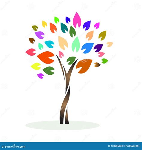 A Colorful Tree Logo Icon Stock Vector Illustration Of Icon 130006033