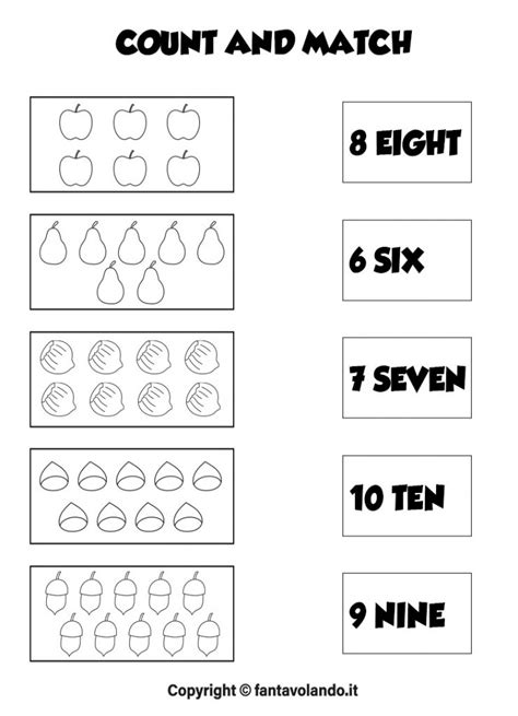 Schede Di Inglese Numbers Fantavolando