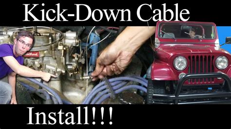 Jeep CJ7 Throttle Valve Kickdown Cable Replacement YouTube