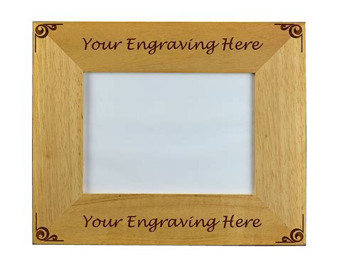 Engraved Wooden Photo Frames Personalised Photo Frame Solid Oak