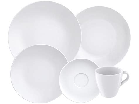 Aparelho de Jantar e Chá 20 Peças Tramontina de Porcelana Branco