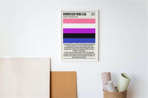 Genderfluid Pride Flag Poster Printable Lgbtq Flag Print Lgbt Wall Art Lgbt Flag Genderfluid