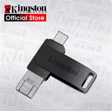 Kingston แฟลชไดร์ฟ Usb3 0 512gb 1tb Type C สำหรับ Iphone Ipad Lightning 3in1อุปกรณ์แฟลชไดร์ฟ Ios