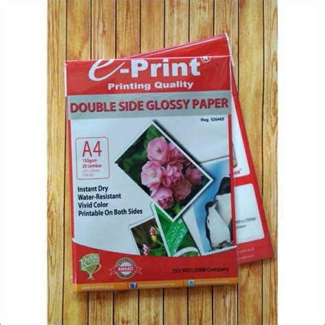 Jual Kertas Foto E Print Double Side Matte 220 Gsm A4 Isi 20 Lembar