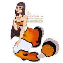 Mermay Day Clownfish Mermaid By Meomai Mermaid Art Mermaid