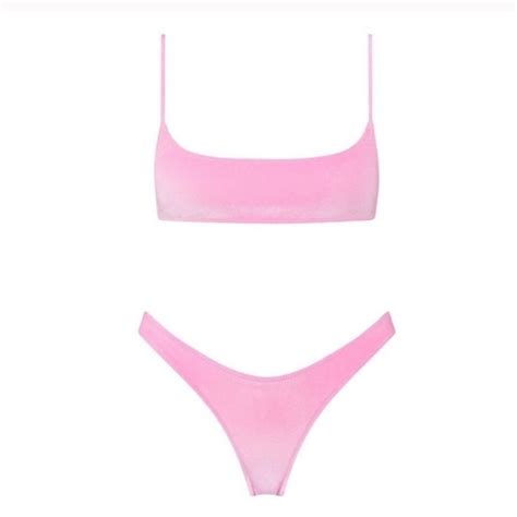 Triangl Swimwear Swim Triangle Dreamland Pink Velvet Bikini Set