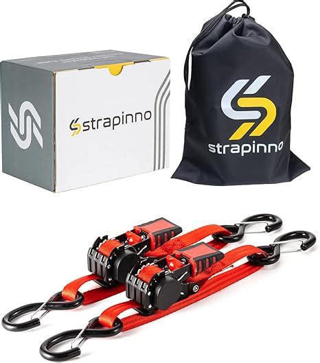 Strapinno Retractable Ratchet Straps In X Ft Heavy Duty Boat