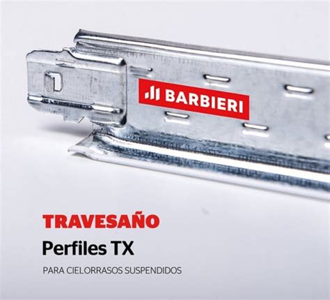 PERFIL TRAVESAÑO BARBIERI TX 15 16 26 X 23 MM 1 22 M Martel Pinturerias