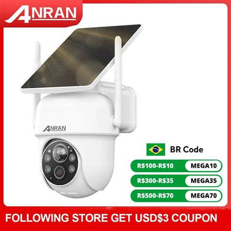 Anran Solar Surveillance Security Camera Prote O Dom Stica C Meras De