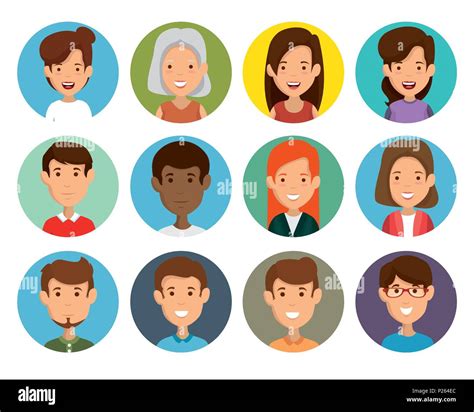 group of friends characters Stock Vector Image & Art - Alamy